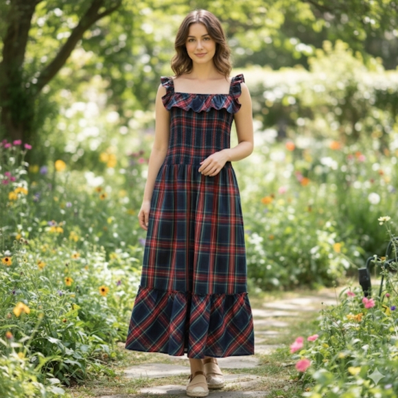 Vineyard Vines Tartan Ruffle Dress - Picture 5 of 9